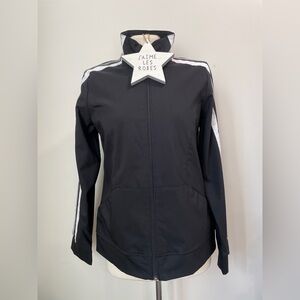 Black Utility/Athletic/Running Jacket with White Accent Stripes